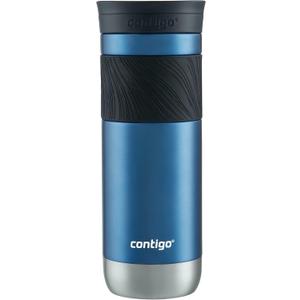Contigo Byron Vacuum-Insulated Stainless Steel Travel Mug, 20oz - Leak-Proof Lid, BPA-Free, Blue Corn - Perfect Reusable Cup for Coffee or Water; hot and cold beverage holder (20oz (Pack of 1))