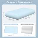 Blue Memory Foam Pillows Bed Pillows with Cooling Removable Cover, Neck Support for Back Stomach Side Sleepers, 1 Pack