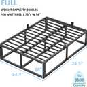 Bilily 18 Inch Full Bed Frame with Steel Slat Support,Heavy Duty Metal Platform Bed Frame Full Size Mattress Foundation,No Box Spring Needed,Easy Assembly,Noise Free,Black