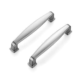 Ravinte 10 Pack Solid 3-3/ 4 Inch Kitchen Cabinet Handles Brushed Nickel Cabinet Pulls Satin Nickel Drawer Pulls Kitchen Cabinet Hardware Kitchen Handles for Cabinets Cupboard Handles Drawer Handles
s