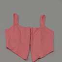Women Summer Tube Tank Tops V Neck Sleeveless Backless Sexy Boned Bustier Y2k Mesh Corset Crop Top M Pink