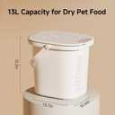 Vacuum Pet Food Storage Airtight Dry Pet Food Bucket 13L/15 lb Dog Food Storage Container for Dogs Cats Small Animals Rechargeable Sealed Storage Bin with Scoop Keep Pet Food Fresher