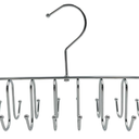 whitmor 20 Hook Chrome Closet Hangers for Belts, Ties, Bras, Scarves