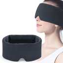 Mavogel Full Coverage Sleep Mask for Sleeping, Light Blocking Eye Mask with Adjustable Closure, Ultra Soft Breathable Modal Eye Cover for Women Men, Pressure-Free for Travel, Nap & Shift Work (Grey)