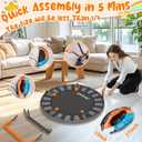 Premium 3FT Foldable Toddler Trampoline for Kids Ages 3-6, 36 Inch ASTM Certified Mini Trampoline with Adjustable Handle, 100 lbs Capacity, Quiet Elastic Bands, Safe for Indoor Outdoor Use