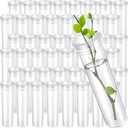 Hushee 100 Pcs 60ml 4.33 Inch Floral Tubes for Milkweed Large Flowers Water Tubes for Milkweed Cuttings Flower Floral Arrangements Butterfly Habitat