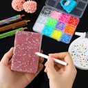 Colorful Macaron Nail Charms Kit, 4 Boxes Pastel Rhinestones Bowknot Flowers & Colorful Nail Art Accessories,Bedazzling Kit Multi-colored 3D DIY for Press On Nails,DIY Manicure