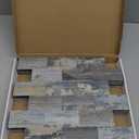 Art3d 10-Sheet Peel and Stick Backsplash PVC Wall Tile, Stickon Tile for Kitchen Backplash, Bathroom Vanities, Fireplace Decor, Laundry Table, Stair Decals in Spruce Grey Rustic, Plastic-Sheets (11.3"x13.5")