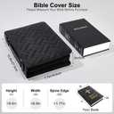 Beinou Bible Cover Case for Women PU Leather Bible Bag Bible Carrying Case Study Supplies Accessories with Tabs for Women, Black