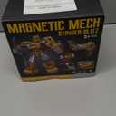 5 in 1 Magnetic Transform Cars Robot Toys Gift for Boy Ages 4-6, Easy DIY Assembly, STEM Magnetic Transform Engineering Trucks Toy, Birthday for Kids 3 4 5 6 7 Year Old(Yellow)