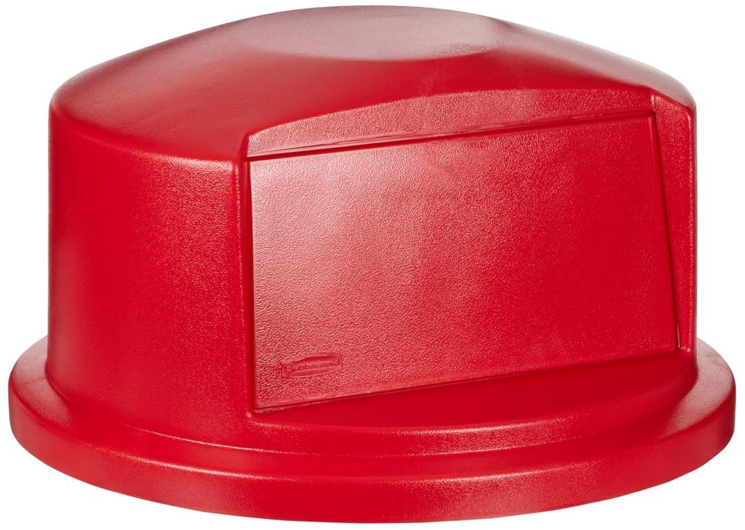 Rubbermaid Commercial Products Heavy-Duty Brute Dome Swing Top Door Lid, Plastic, Red, Compatible with the 32-Gallon Waste/Utility Containers