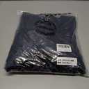 Gardenwed Women's Two Piece Outfit Set, Short Sleeve V Neck Crop Top with Tie Front and Wide Leg Pants (Blue, L)