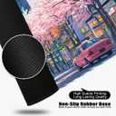 Japan Large Mouse Pad Cherry Blossom Desk Pad Anime Desk Mat XL Flower Gaming Mouse Mat 31.5x11.8x0.12 inch (Japan Streets)