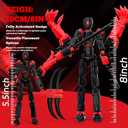 8in 3D Printed Robot 13 Upgraded Tight Joints Action Figures | Fully Articulated Already Assembled Flexible Multi Joints, Assorted Weapon Accessories, Stop-Motion Animation