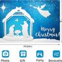 deFouliao Nativity Scene Backdrop Merry Christmas Baby Jesus in The Manger Photography Background Church Religious Holiday Xmas Party Wall Outdoor Decor Photo Studio Props, 7x5ft
