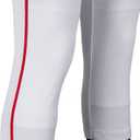 Champro Women's Tournament Traditional Low-Rise Softball Pants with Braid, White, Medium