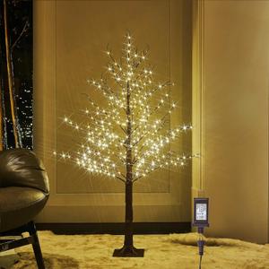 LITBLOOM Lighted Brown Tree Plug in 430 LED Fairy Lights 4FT, Twig Tree with Lights for Indoor Outdoor Home Room Christmas Decoration