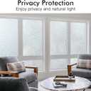 Haton Window Privacy Film, Frosted Glass Film, Sun Blocking Static Cling for Bathroom & Office, Heat Control Anti Glare Removable, UV Rejection Non-Adhesive Covering for Home, 29.5" x 118.1"