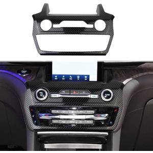 Korlot Carbon Fiber Style Center Console Air Conditioning Switch Panel Cover Trim Accessories for 2020-2024 Ford Explorer