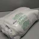 Smoofy Faux Fur Throw Blanket for Couch  Cream White Fluffy Cozy Rabbit Fleece, Plush Soft Bubble Blanket for Sofa & Bed, for Mom, Warm Fuzzy Home Room Decor Throw 50" x 60"