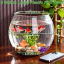 5 Gallon Plastic Fish Tank Large Clear Classic Round Bowl Sturdy Jar