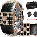 Tire Chains for Car SUV Pickup Trucks, Adjustable Portable Emergency Tire Chains, Snow Chains for Tire Width225-285mm), 6Pcs