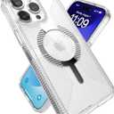 Speck Clear iPhone 15 Pro Max Case - Slim, Built for MagSafe, Drop Protection Grip - Scratch Resistant, Anti-Yellowing, 6.7 Inch Phone Case - GemShell Grip Clear