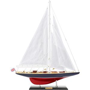 Wooden Sailboat Decor Ship Model 28" Endeavour America's Cup Scale Yacht Replica Nautical Home Accents, Large