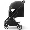 newyoo GlideTow TR18M Compact Travel Stroller for Infant, Lightweight Foldable Baby/Toddlers Stroller with Luggage Handle & Cup Holder, One-Hand Easy Fold, Lay-Flat Seat, Black