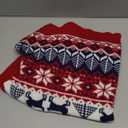 Christmas Dog Sweater - Winter Warm Pet Clothes Knitwear for Small Medium Large Dogs - Cute Snowflake Elk Pattern Turtleneck Cold Weather Dog Costume Outfits (L (neck17"- 22" chest27"-30"), Red)