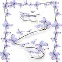 6 Pcs 3D Butterfly Garlands Vines Fairy Birthday Decoration Artificial Blue Purple Butterfly Decorations Total 18.5ft DIY Wreath Wall Decor for Wedding Baby Shower Spring Party Favor