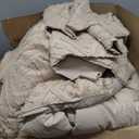 Andency Khaki Oversized King Comforter 120''x120'', 3 Pieces Khaki Super King Soft Boho Bedding Set & Collections, Farmhouse Tufted Fluffy Bed Set for All Seasons (1 Comforter, 2 Pillowcases)