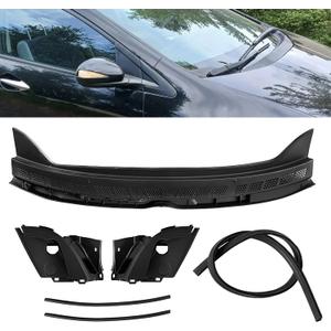 Windshield Wiper Cowl Cover Panel Kit Compatible with 2006-2011 Honda Civic, Includes Windshield Cowl Cover & 2pcs Wiper Arm Trim, Replaces# 74220-SNV-H00 74210-SNA-A00 74200-SVA-A00ZA