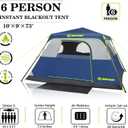 Instant Tent, 6 Person Blackout Tents for Camping with Top Rainfly
60s Easy Setup Pop Up Tent, Waterproof & Light-Blocking Cabin Camping Tent for Family,Expandable Carry Bag,10'L X 9'W X 6.1'H
