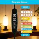 Carefree Fish Aquarium LED Light USB 5V2A RGBW 5730 Timmer 5~25Gal Fish Tank Clip Light 10 Brightness Levels 15W with USB Port (Include UL Certification Power Adapter)