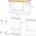 iCASA Trash Bag Dispenser Dishwasher Pods Container, 5 in 1 Garbage Bags Holder Under Sink Organizer Acrylic Laundry Pod Detergent Powder Container, Kitchen Pantry Laundry Room Organization Storage