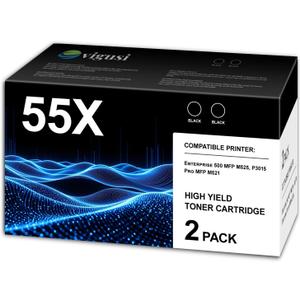 55X Toner Cartridge 1-Pack Compatible 55X CE255X Black Toner Cartridge Raplacement for HP 55X CE255X use with P3015 P3015dn P3015x Pro 500 MFP M521dn M521dw M525dn M525f M525c Printer