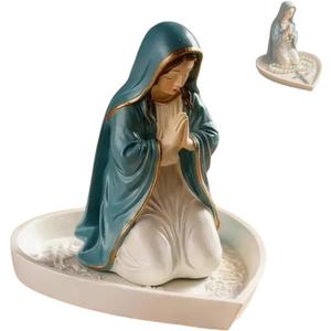 virgin mary rosary holder, 5.5" Virgin Mary Statue - Blessed Mother Figurine, Perfect Catholic Gift for Women, Ideal Catholic Home Decor (A)
