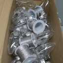 Nuogo 150 Pcs Christmas Fillable Light Bulbs 3.15inch Fillable Ornaments Bulk Plastic Light Bulb Jars with 5 Rolls Silver Rope for Christmas Tree Candy DIY Crafts Xmas Party Decor(Clear)