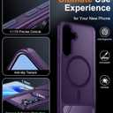 Temdan Magnetic for Samsung Galaxy S25 Plus Case, [Innovate Stand][Military Grade Drop Protection][Non Slip][Translucent Matte] Shockproof Phone Case for Galaxy S25 Plus 6.7" 2025 -Purple