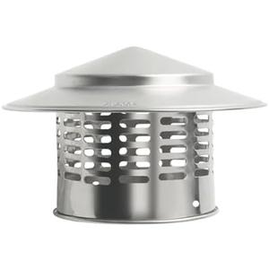 SOEKAVIA 4" Round Chimney Caps, Tapered Top Chimney Cap with Screen, All Weather Chimney Caps Roof Top Round Roof Vent, Perfectly Insulated Roof Vent Caps Vent Caps