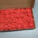 VIHOSE 24 Pack Red Rose LED Candles with Artificial Flowers, 200+Hour Battery Operated Tea Lights Candles for Centerpiece Table Wedding Anniversary Party Decorations(Red)