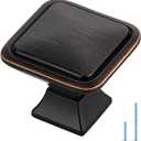 Ravinte Hardware 20 Pack Oil Rubbed Bronze Cabinet Knobs Single Hole Center Solid Cabinet Door Handles