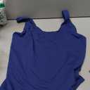 REORIA Tank Tops for Women Double Lined V Neck Summer Casual Basic 2026 Trendy Workout Going Out Clothes (Blue, L)