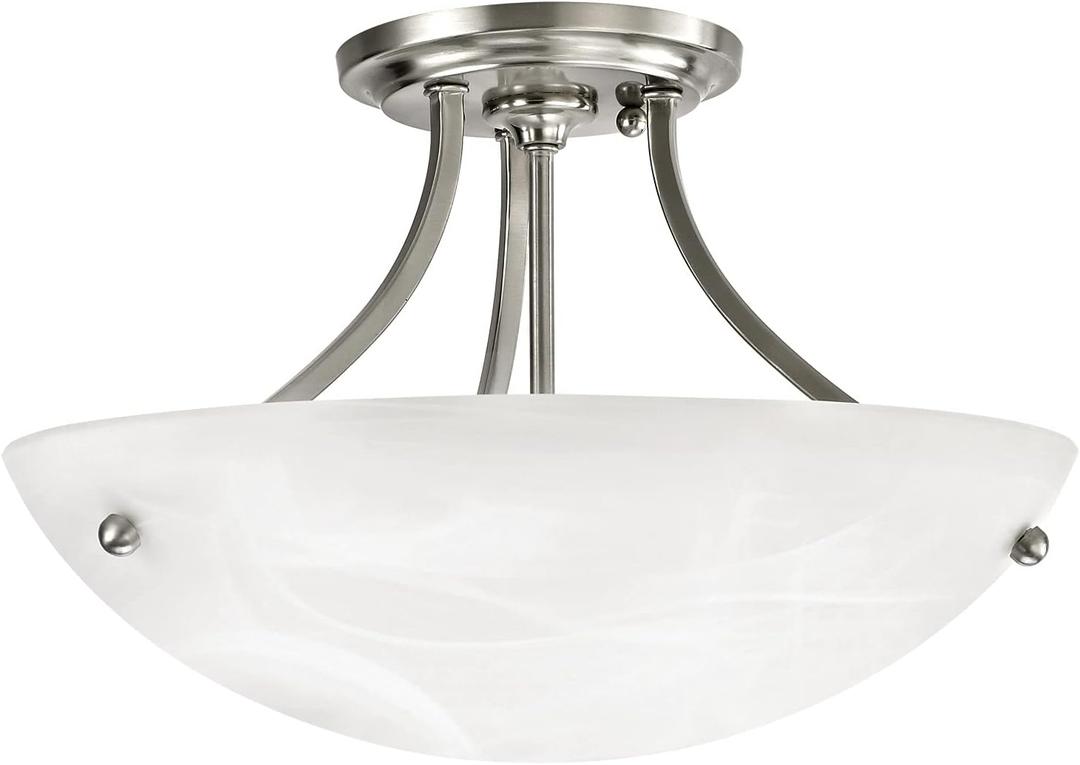 Miseno ML7750 2 Light 16" Wide Semi-Flush Bowl Ceiling Fixture - Brushed Nickel