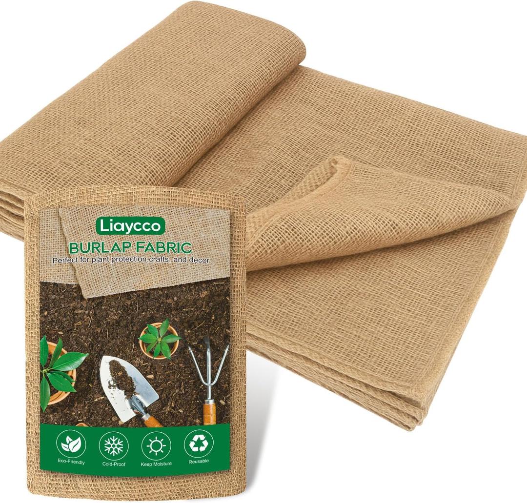 40" x 5 Feet Burlap Fabric Roll  Burlap Fabric by the Yard, Natural Jute Garden Fabric for DIY Crafts, Multipurpose Tree Wrap, Outdoor Plant Cover, Weed Barrier, Landscaping, Rustic Party Decor