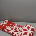 Estmy Red Snowflake Christmas Runner Rug 2x4.3, Cute Winter Seasonal Christmas Bathroom Runner Rugs Extra Long Bath Mat Non Slip Washable, Holiday Festive Xmas Area Runner Rugs for Kitchen Entryway