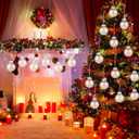 30 PCS Clear Plastic Fillable Ornaments,2.36 inch Christmas Transparent Fillable Balls,Plastic Christmas Balls for Christmas Tree Decorations,DIY Crafts,Party Home Holiday Decor