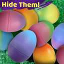 stargo 8 Pack - Plastic Easter Eggs Empty 3.2 Large Plastic Eggs Fillable for Easter Egg Hunt, Easter Egg Basket, Party Favor, Surprise Egg. Set of Multicolored Ombre Pastel Eggs