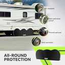 RVMATE Triple Axle Tire Covers, RV Tire Cover (2 Pack) Fits 27"-29" Diameter Tires, Waterproof Anti-UV Wheel Covers RV Accessories for Truck/Trailer, Black